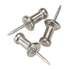 ADVANTUS CORPORATION CPAL3 GEM PUSH PINS, ALUMINUM, 3/8", 100/BX