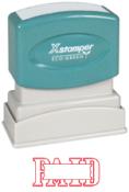 SHACHIHATA INC. U.S.A. 1201 XSTAMPER TITLE STAMP - PAID - COLOR - RE