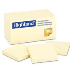 3M COMPANY 6549-18PK SELF-STICK NOTES, 3 X 3, YELLOW, 18 100-