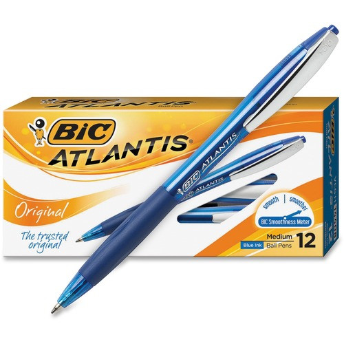BIC CORPORATION VCG11 BLU BIC  ATLANTIS RETRACTABLE PEN, MED POINT