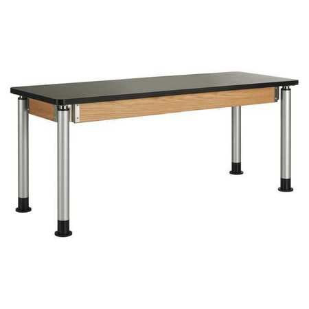 DIVERSIFIED WOODCRAFTS, INC. P8301K ADJUSTABLE TABLE BLACK/OAK 24 D 39 H