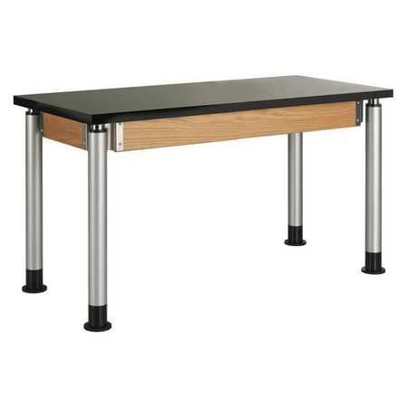 DIVERSIFIED WOODCRAFTS, INC. P8102K ADJUSTABLE TABLE BLACK/OAK 24 D