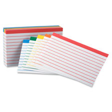 OXFORD 04753 OXFORD  INDEX CARDS,RULED,3"X5",100/PK,B