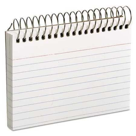 OXFORD 40282 OXFORD  SPIRAL BOUND INDEX CARDS,RULED,P