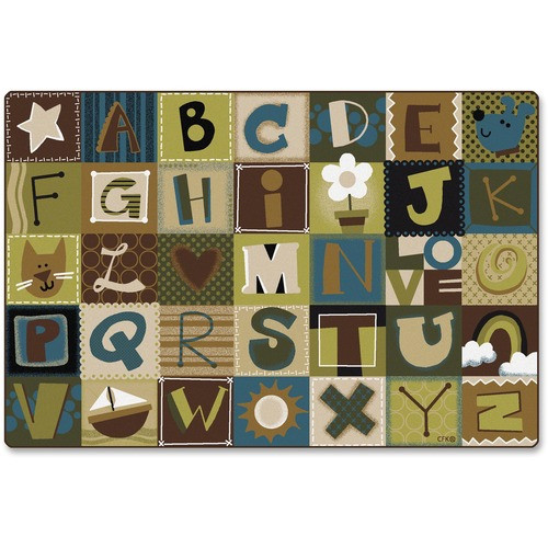 CARPETS FOR KIDS 11728 TODDLER ALPHABET BLOCKS RUG 8X12