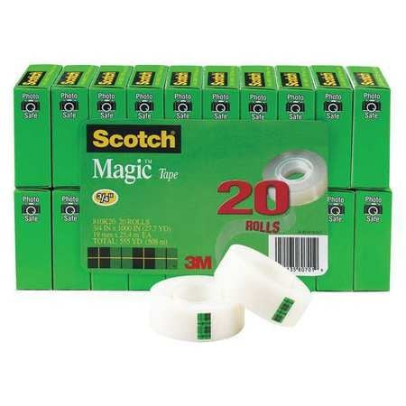 3M 810K20 SCOTCH MAGIC TAPE CLEAR PK20
