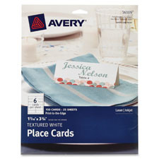 AVERY 16109 CARD, TEXTURED PLACE CARD