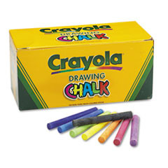 CRAYOLA 51-0400 COLORED DRAWING CHALK, SIX EACH OF 24 AS