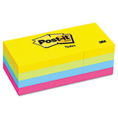3M COMPANY 653-AU ULTRA COLOR SELF-STICK NOTES, 1-1/2 X 2,