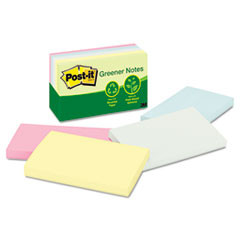 3M COMPANY 655-RP-A RECYCLED PASTEL NOTES, 3 X 5, SUNWASHED 
