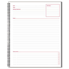 MEAD PRODUCTS 06132 NOTEBOOK,MEETING,80PG,BLK