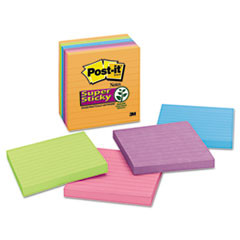 3M COMPANY 675-6SSAN NOTE PADS IN ELECTRIC GLOW COLORS, 4 X 4