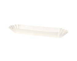 HOFFMASTER 610735 TRAY HOT DOG FLUTED HW 10" WHT