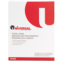 UNIVERSAL 90108 LABEL,CPY,8.5X11,WH