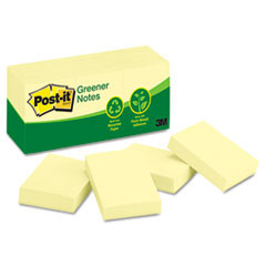 3M COMPANY 653-RP-YW RECYCLED NOTES, 1-1/2 X 2, CANARY YELLOW