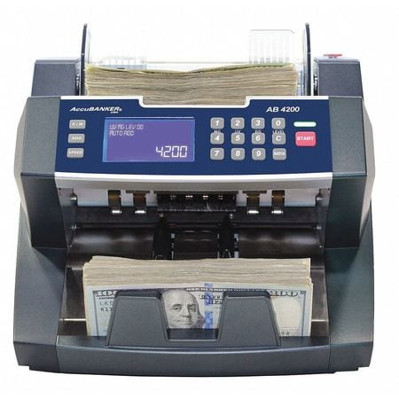 ACCUBANKER AB4200 BILL COUNTER 300 BILLS CAPACITY