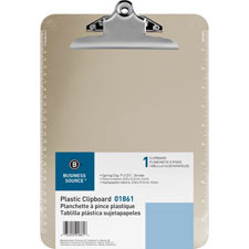 BUSINESS SOURCE 01861 BUSINESS SOURCE  CLIPBOARD, PLASTIC, W/S