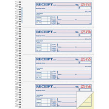ADAMS MFG CORP. SC1152PK ADAMS  MONEY RECEIPT BOOK,SPIRAL,2-PART,