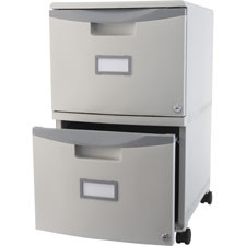 STOREX 61310B01C 2 DRAWER PUTTY MOBILE FILE CABINET WITH 