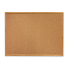 LORELL 19768 LORELL  CORK BOARD, 4'X3', OAK FRAME