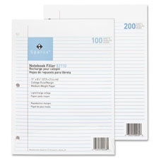 SPARCO PRODUCTS 82120BD SPARCO  FILLER PAPER,3-HP,COLLEGE RULED,