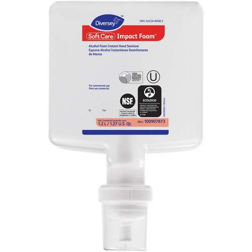 DIVERSEY 100907873 SANITIZER,HAND,FOAM,6CT