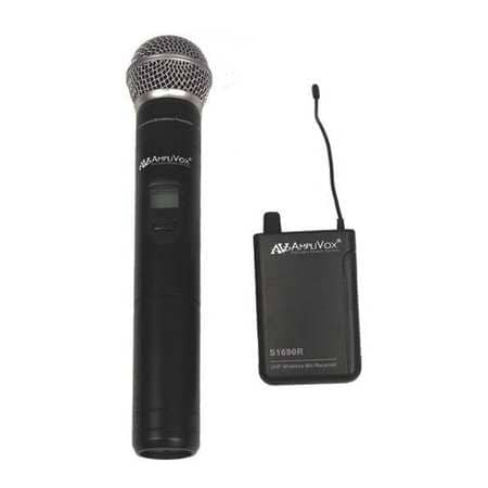 AMPLIVOX SOUND SYSTEMS S1623 WIRELESS 16 CHANNEL UHF HANDHELD MIC KIT