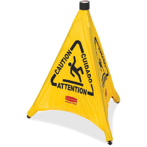 RUBBERMAID COMMERCIAL PRODUCTS 9S0100YLCT RUBBERMAID COMMERCIAL 30" POP-UP CAUTION