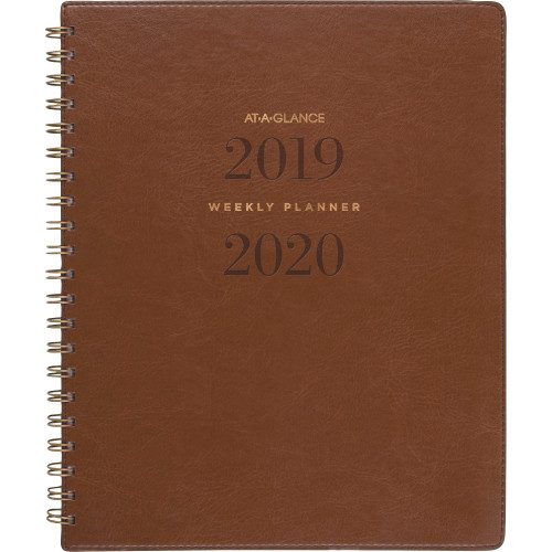 AT-A-GLANCE YP905A09 PLANR,ACAD,WK/MNTH,BRN,8.5X11
