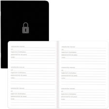 REDIFORM A00781 PASSWORD BOOK BLACK