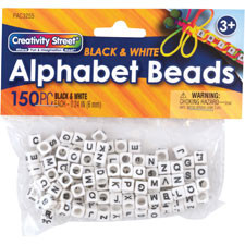 PACON CORPORATION 3256 PACON  ALPHABET BEADS, 1/4"WX1/4"LX1/4"H