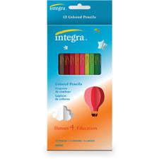 INTEGRA 00066 INTEGRA  COLORED PENCILS, PRE-SHARPENED,