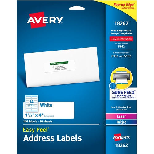 AVERY 18262 LBL,ADD EPSF,LSR/IJ,WE