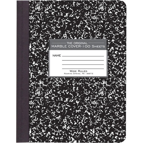 ROARING SPRING PAPER PRODUCTS 77231 BOOK,COMP,MBL,BLK,WM,100