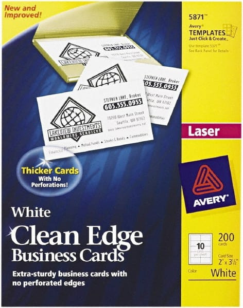 AVERY 05871 CARD,CE BUSINESS 200,WHT