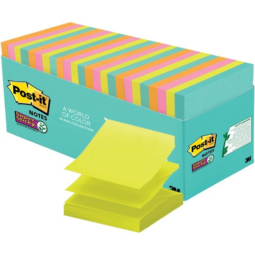 3M R33018SSMIAC 3M  POST-IT SUPER STICKY NOTES, POP-UP, 