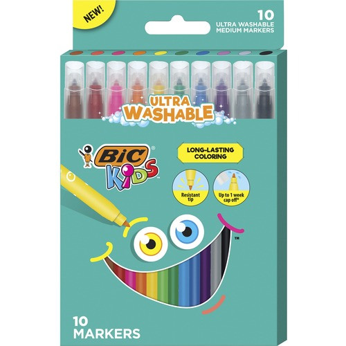 BIC CORPORATION BKCM10AST MARKER,BIC KIDS MRKRS,AST