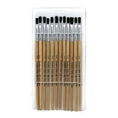 CHARLES LEONARD, INC 73125 BRUSHES STUBBY EASEL FLAT 1/4INNATURAL B
