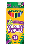 CRAYOLA 4024 CRAYOLA COLORED PENCILS 24PK ASST
