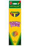 CRAYOLA 4008 CRAYOLA COLORED PENCILS 8 CT ASST