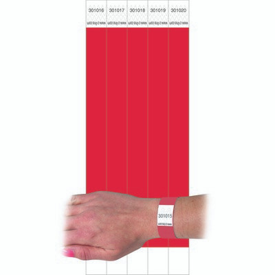 C-LINE PRODUCTS 89104 WRSTBNDS,TYVEK,SECUR,RED
