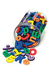 CHENILLE KRAFT COMPANY CK-4357 WONDERFOAM MAGNETIC LETTERS 105 PCS