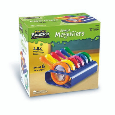 LEARNING RESOURCES 2884 PRIMARY SCIENCE JUMBO MAGNIFIERSSET OF 6