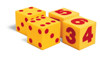 LEARNING RESOURCES 0412 GIANT SOFT CUBES NUMERAL 2/PK 5SQUARE