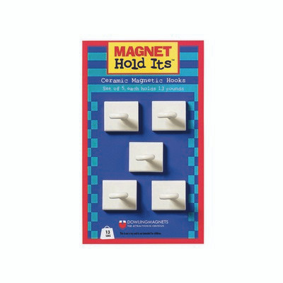 DOWLING MAGNETS DO-735008 CERAMIC CEILING HOOKS SET OF FIVE