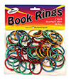 THE PENCIL GRIP 189 BOOK RINGS ASSORTED COLORS 50PK