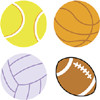 TREND ENTERPRISES, INC. T-46074 SUPERSHAPES STICKERS SPORTS BALL