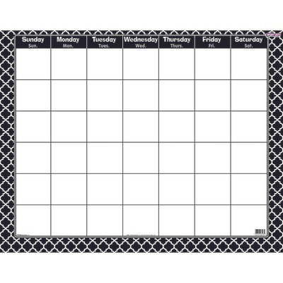 TREND ENTERPRISES, INC. T-27023 MOROCCAN BLACK WIPE OFF CALENDARMONTHLY
