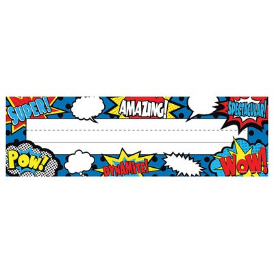 TEACHER CREATED RESOURCES 5588 SUPERHERO FLAT NAME PLATES