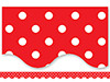 TEACHER CREATED RESOURCES 4665 RED MINI POLKA DOTS BORDER TRIM